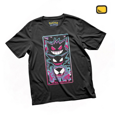 Playera Pokémon Ghost Evolution Negra