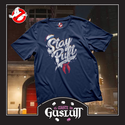 Playera Ghostbusters Stay Puft Azul Marino