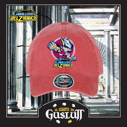 Gorra Saint Seiya “Knights of the Zodiac” Roja Vintage