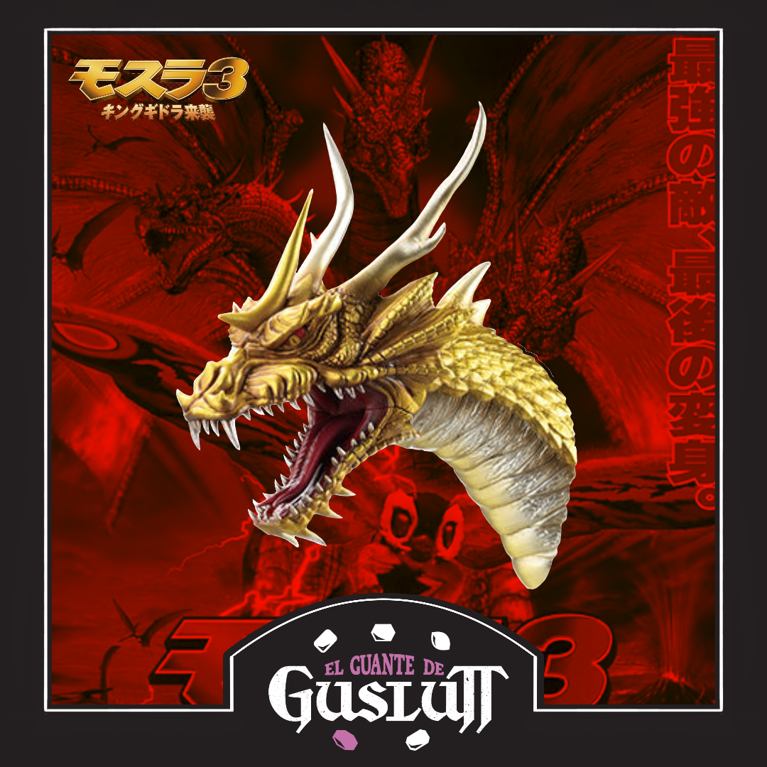 Head Magnet Godzilla Grand King Ghidorah (1998) Ichiban Kuji G Prize — Edición Japonesa 70 Aniversario