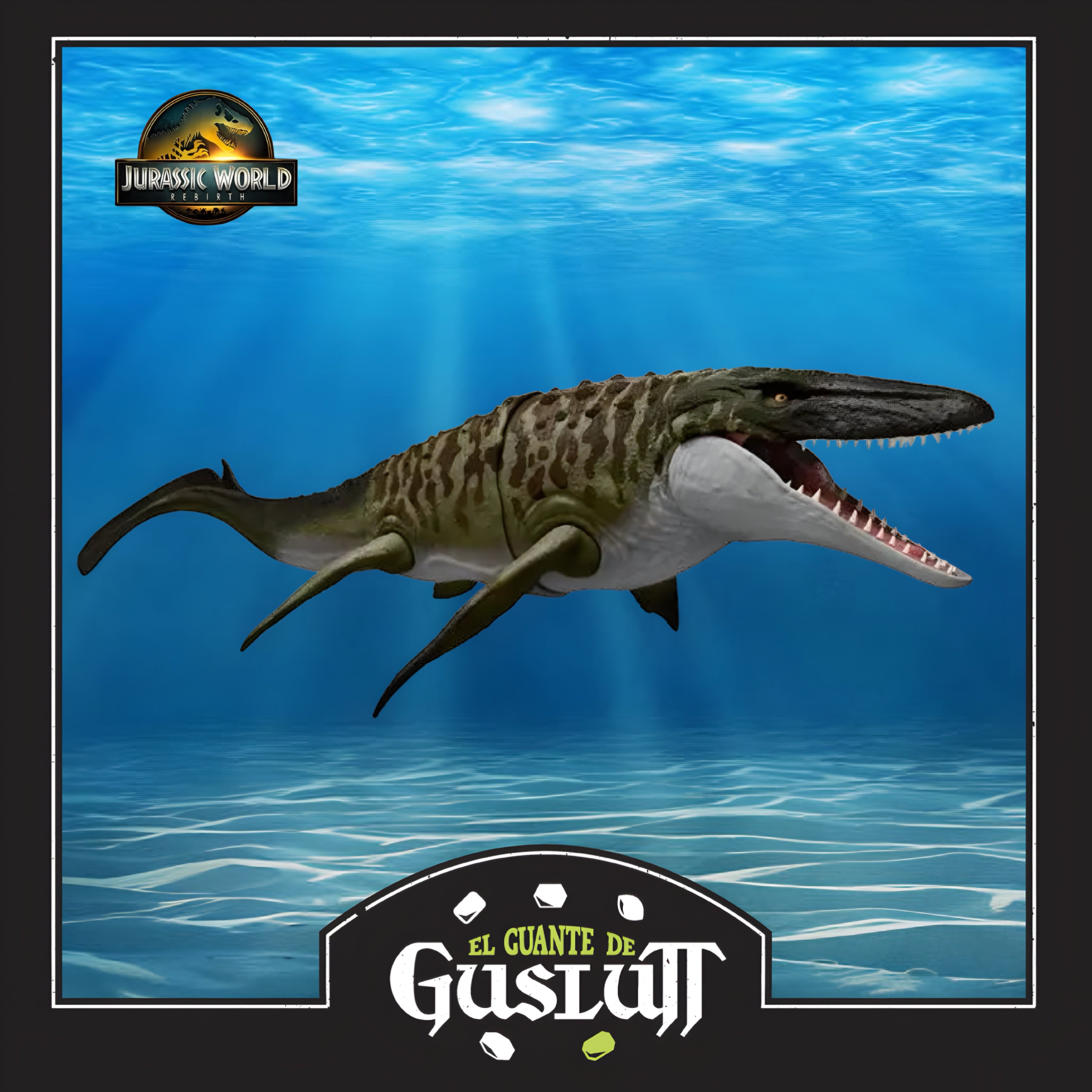 Figura Jurassic World Rebirth Mosasaurus con Acción de Batalla