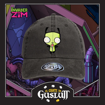 Gorra Nickelodeon Invasor Zim G.I.R. Dog Suit Gris Tipo Deslavada