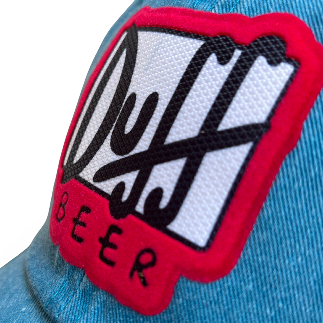 Gorra The Simpsons Duff Beer Turquesa Tipo Deslavada