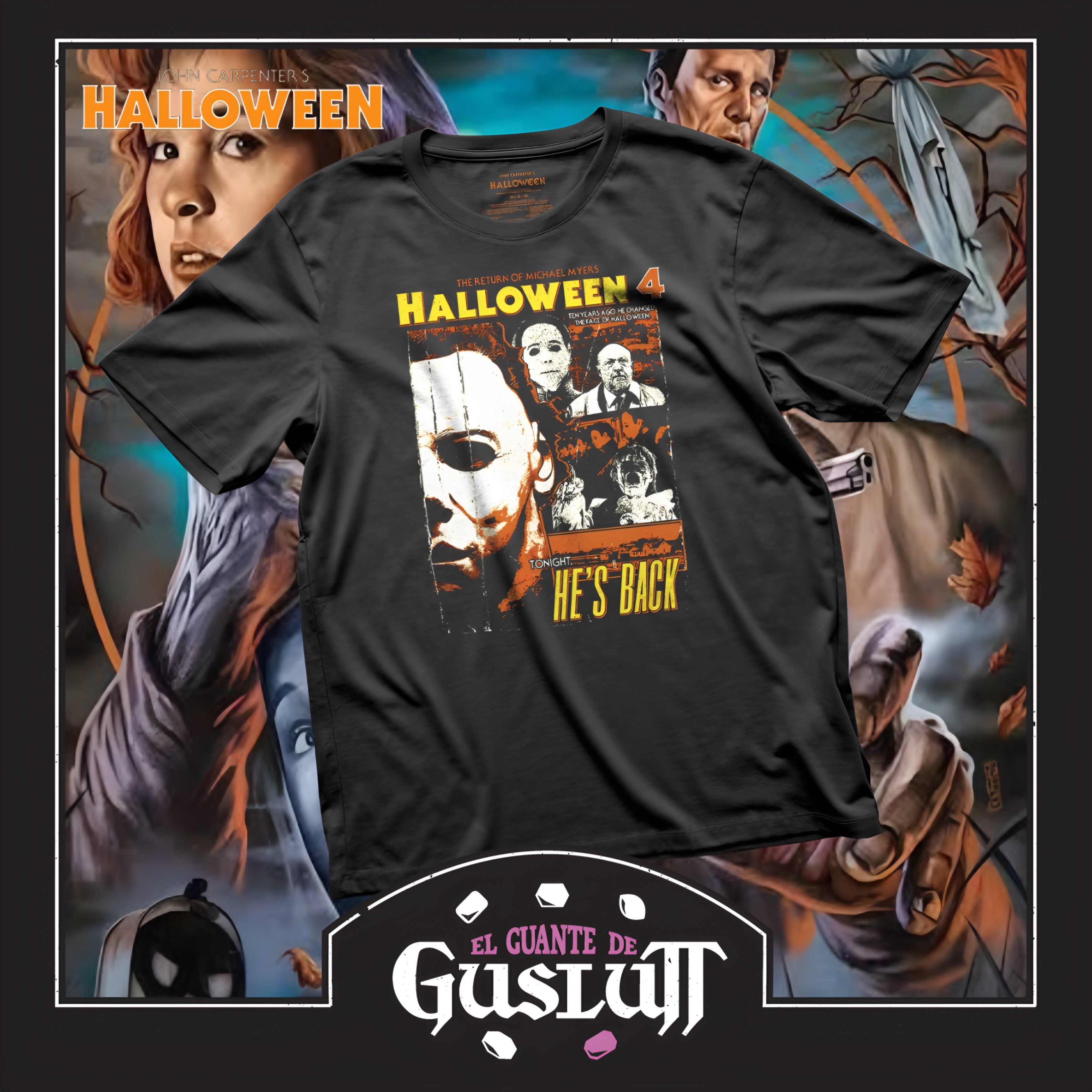 Playera Halloween 4 “He’s back” Negra