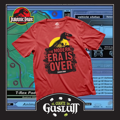 Playera Jurassic Park Modern Era Roja