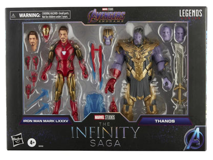 Set de Figuras Marvel Legends Infinity Saga Iron Man Mark 85 vs Thanos Escala 6 Pulgadas