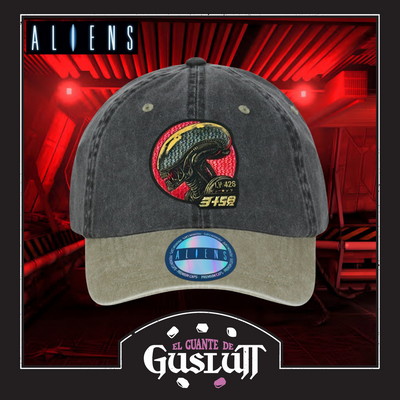 Gorra Aliens Xenomorph Drone Gris/Beige Tipo Deslavada