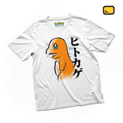 Playera Pokémon Charmander Blanca