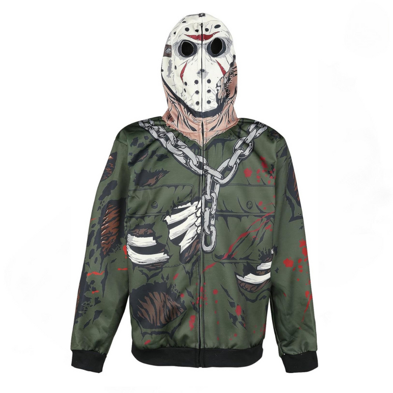 Friday the 13th Jason Voorhees Hoodie Costume Talla M