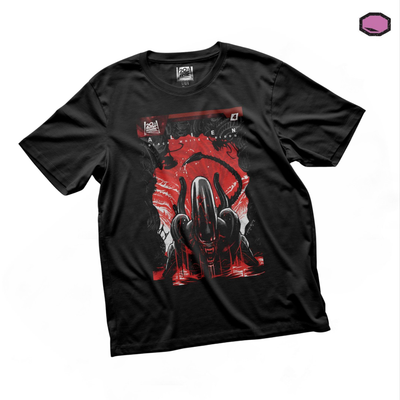 Playera Aliens Portada Cómic Alien: Black, White & Blood #4 Negra