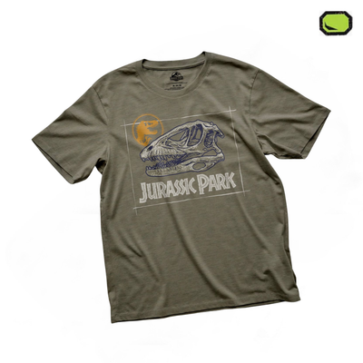 Playera Jurassic Park Fossil Verde Militar