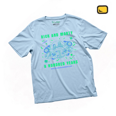 Playera Rick and Morty A Hundred Years Azul Claro