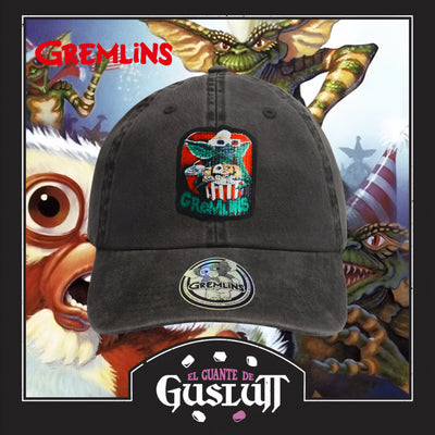 Gorra Gremlins Gizmo & Stripe Gris Tipo Deslavada