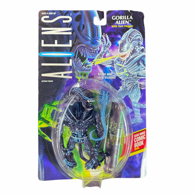 Figura Retro Kenner Gorilla Alien Versión Azul con acción de ataque