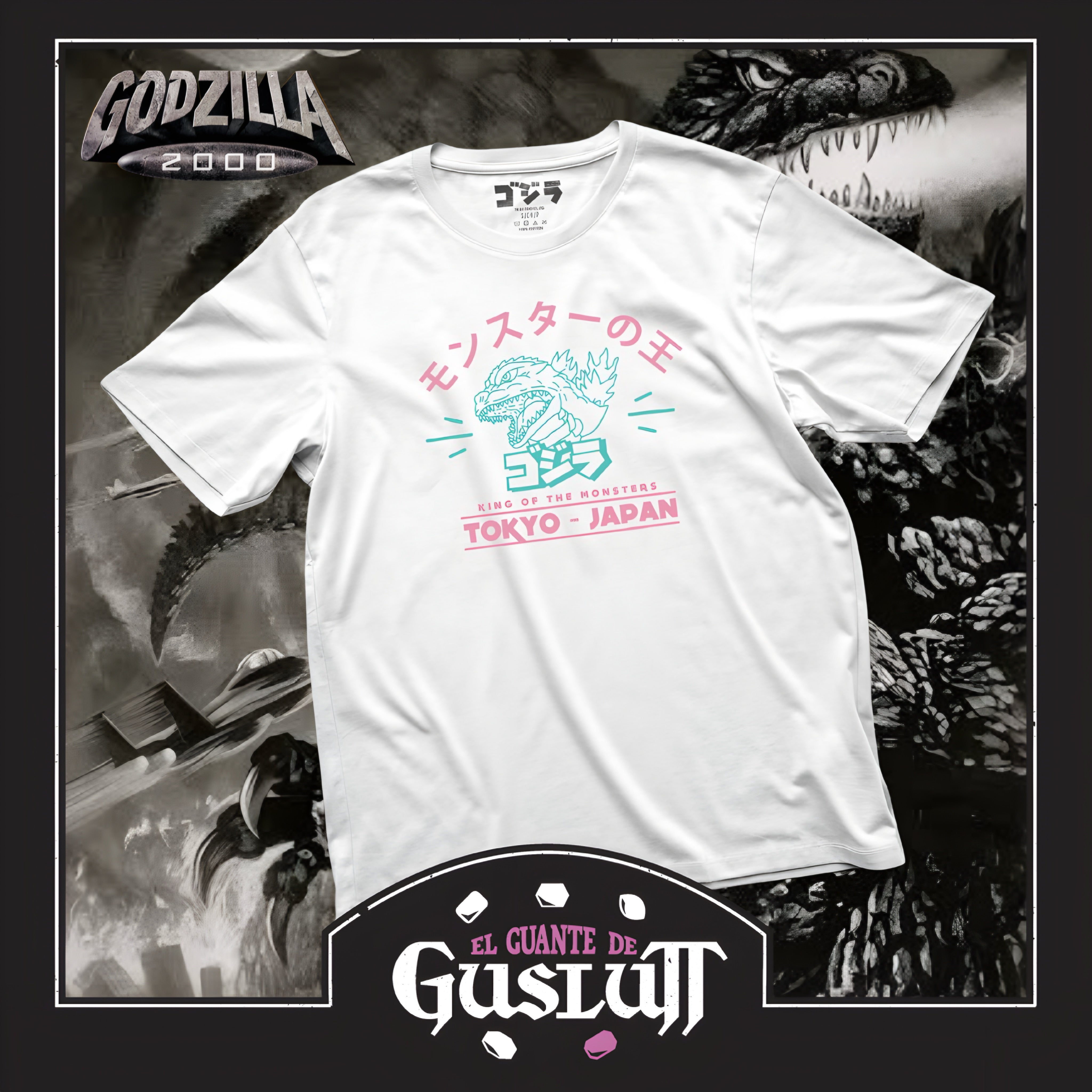 Playera Godzilla Millenium Blanca