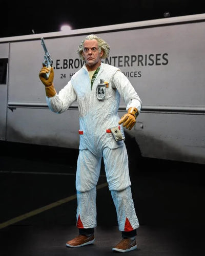 Figura NECA Back to the Future Doc Brown (Traje NBQ) Versión Ultimate
