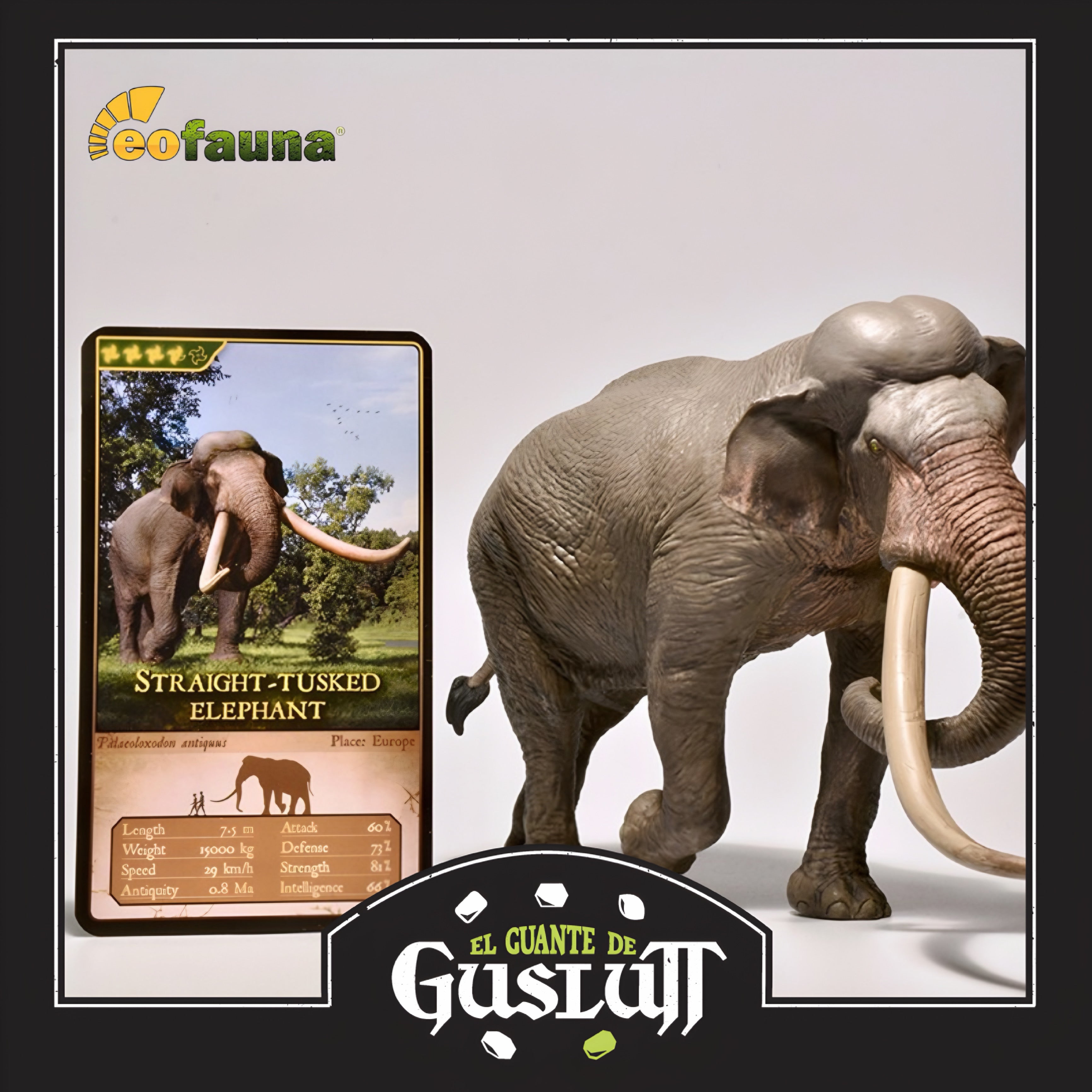 Figura Eofauna Straight-Tusked Elephant Escala 1/35