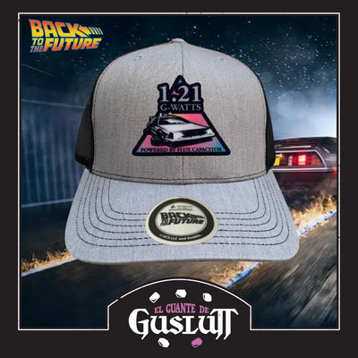 Gorra Back to the Future 1.21 G-Watts (Impulsado por Condensador de Flujo) Gris/Negra Tipo Trucker Premium