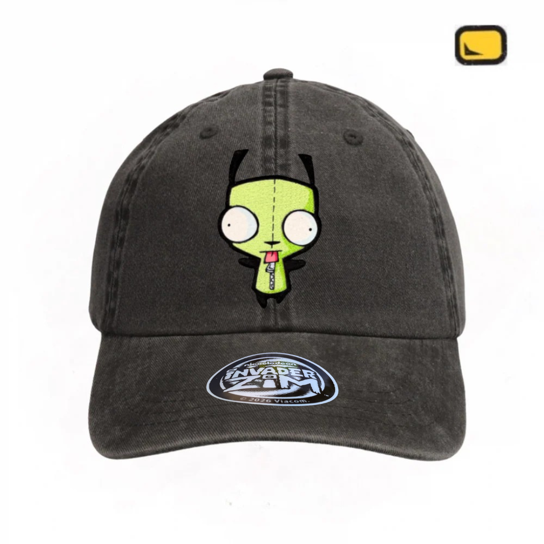 Gorra Nickelodeon Invasor Zim G.I.R. Dog Suit Gris Tipo Deslavada
