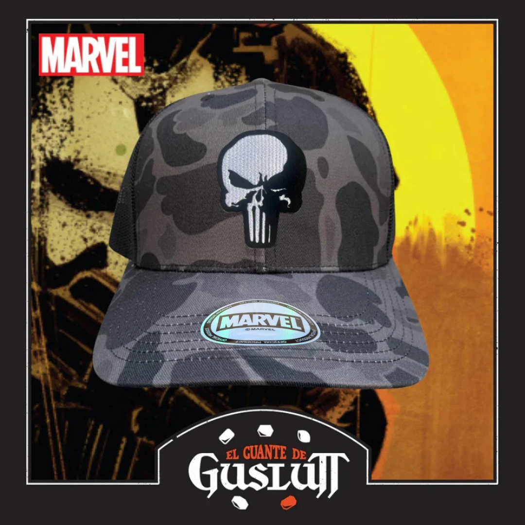 Gorra Marvel The Punisher Camo Tipo Trucker Premium