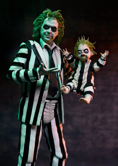 Figura NECA Striped Suit Beetlejuice Versión Ultimate