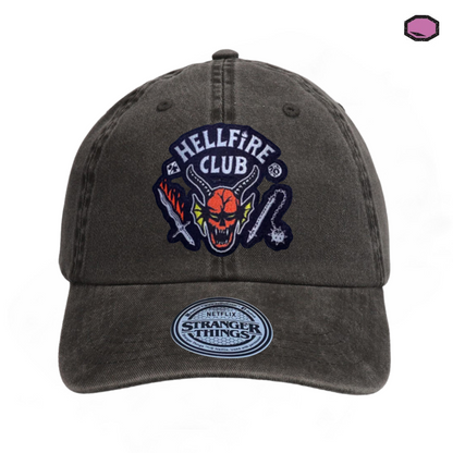 Gorra Stranger Things “Hellfire Club” Gris Vintage