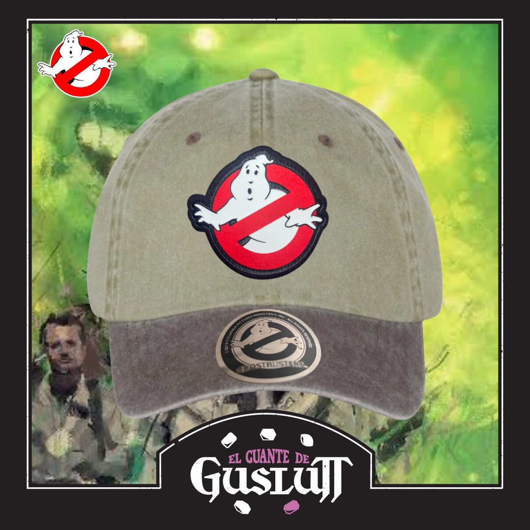 Gorra Los Cazafantasmas Logo Clásico Beige/Café Tipo Deslavada