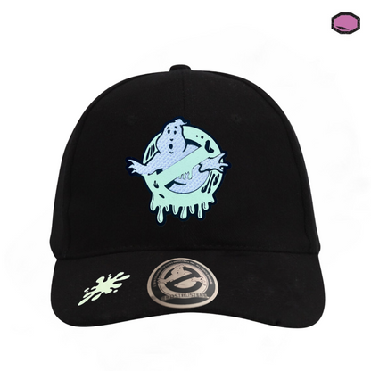 Gorra Los Cazafantasmas Logo Slime Negra con efecto de brillo en la oscuridad