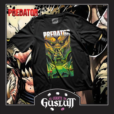 Playera Predator Estilo Retro Negra