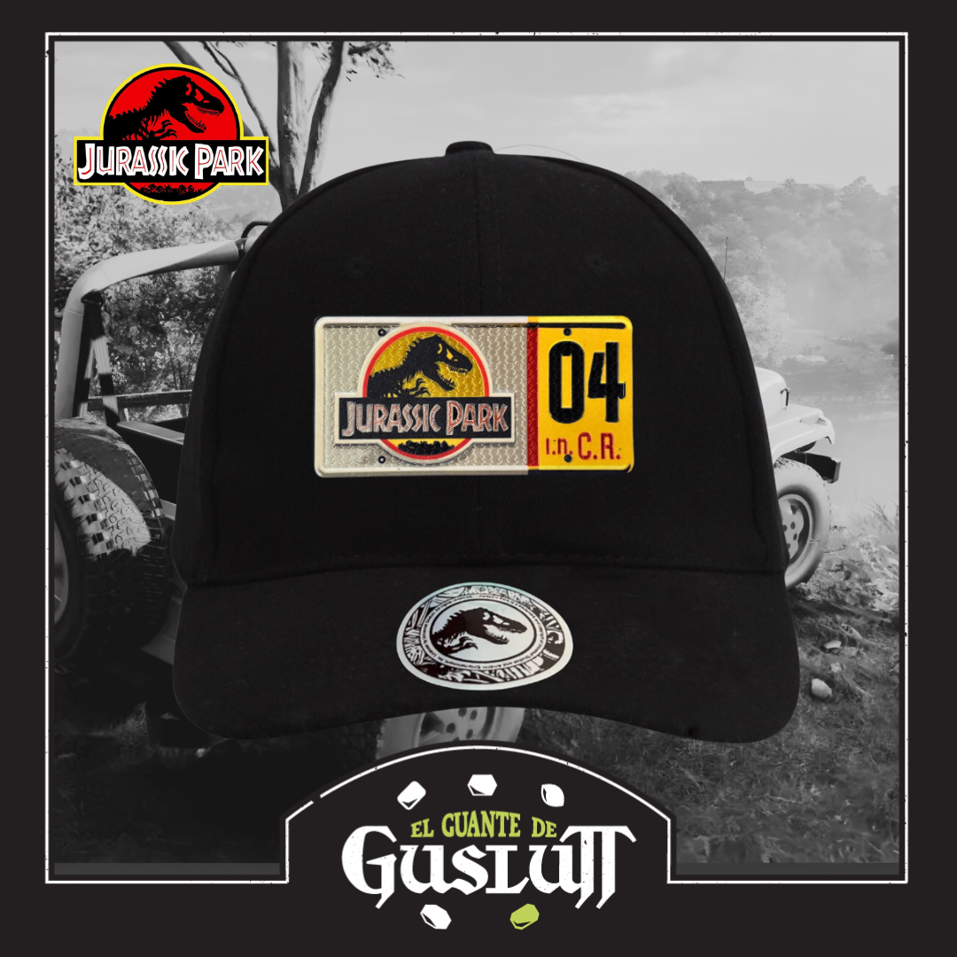 Gorra Jurassic Park License Plate Negra