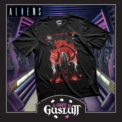 Playera Aliens Portada Cómic Alien: Black, White & Blood #4 Negra