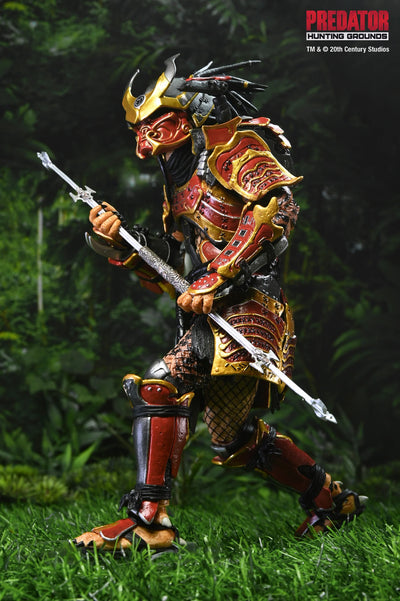 Figura NECA Predator Hunting Grounds Samurai Predator Versión Ultimate