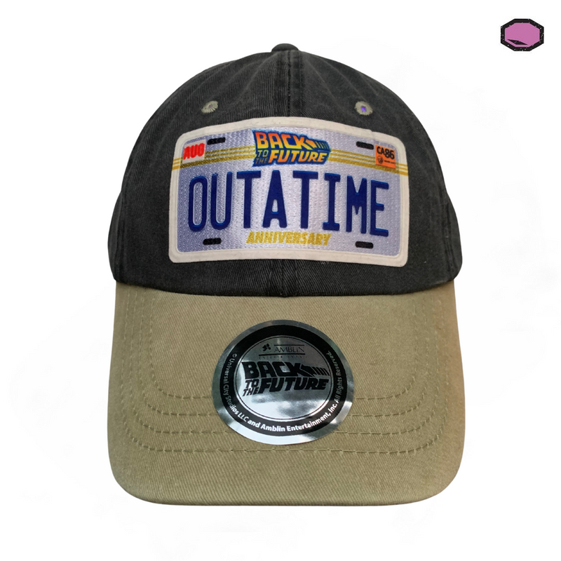 Gorra Back to the Future “Outatime” Gris-Beige Vintage