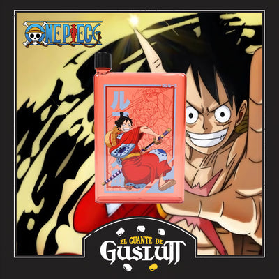 Botella Plana One Piece Wano Luffy D. Monkey Edición Limitada de 750 ml