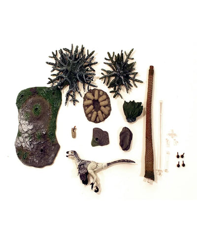 Figura Beasts of the Mesozoic Mountains Environment with Troodon Escala 1/18