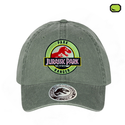 Gorra Jurassic Park Logo Ranger Verde Tipo Deslavada