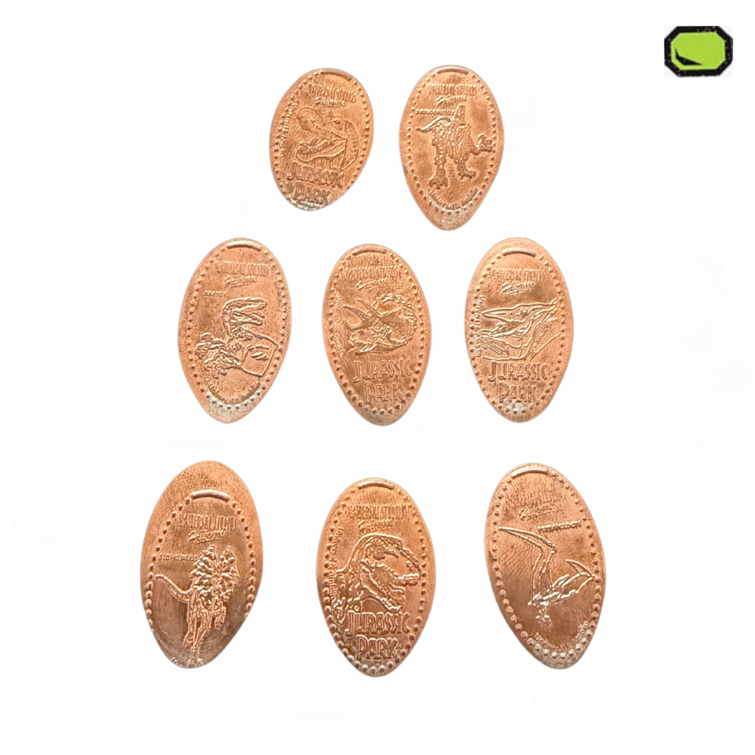 Set de Monedas Conmemorativas Jurassic World #2 Versión Edición Limitada Exclusivas de Universal Studios
