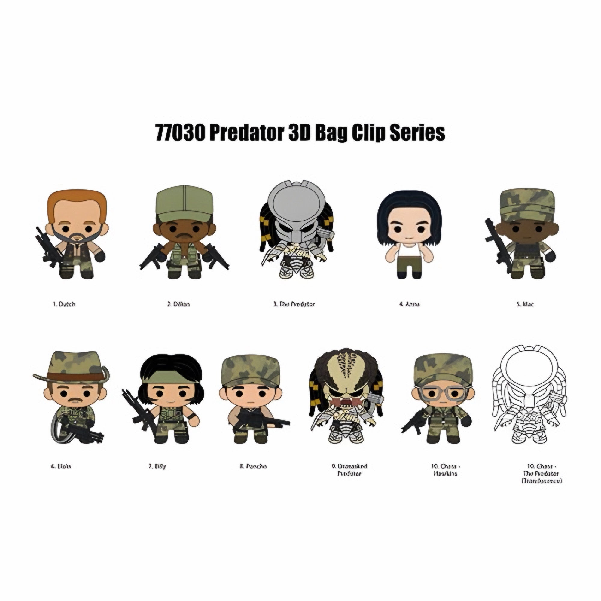 Llavero 3D Coleccionable Predator Serie 1 (Mini Figura al azar)