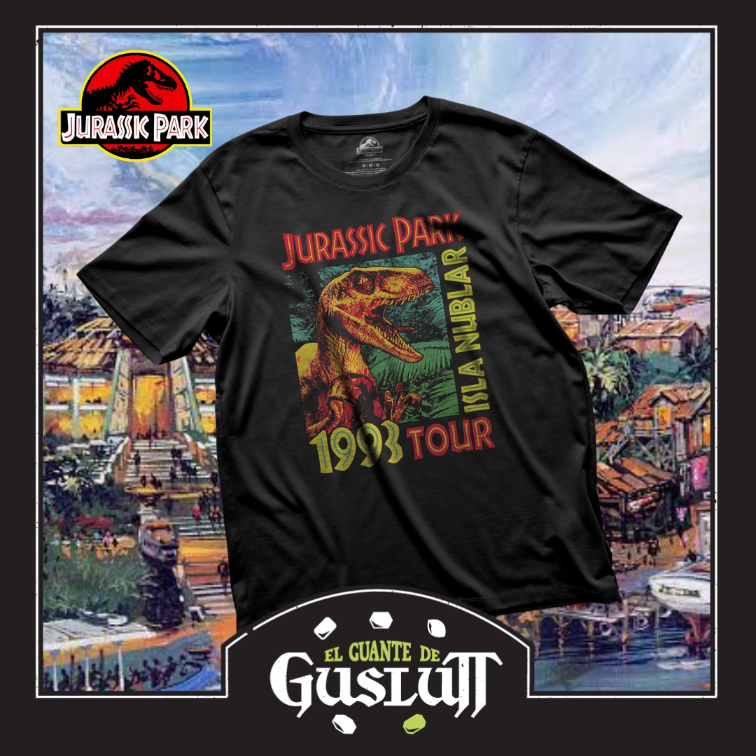 Playera Jurassic Park Isla Nublar 1993 Tour Negra