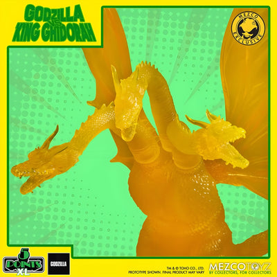 Set de Figuras Mezco Toyz Godzilla Destroy All Monsters Godzilla vs King Ghidorah 5 Puntos XL Edición Exclusiva