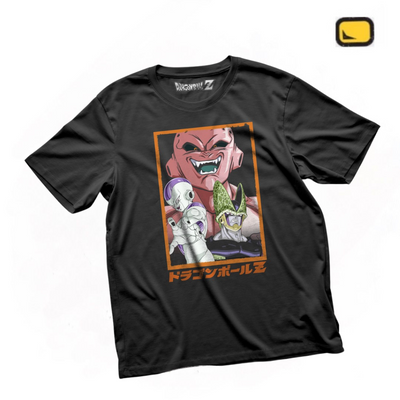 Playera Dragon Ball Z Villanos Negra