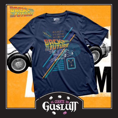 Playera Back to the Future Outatime Azul Marino