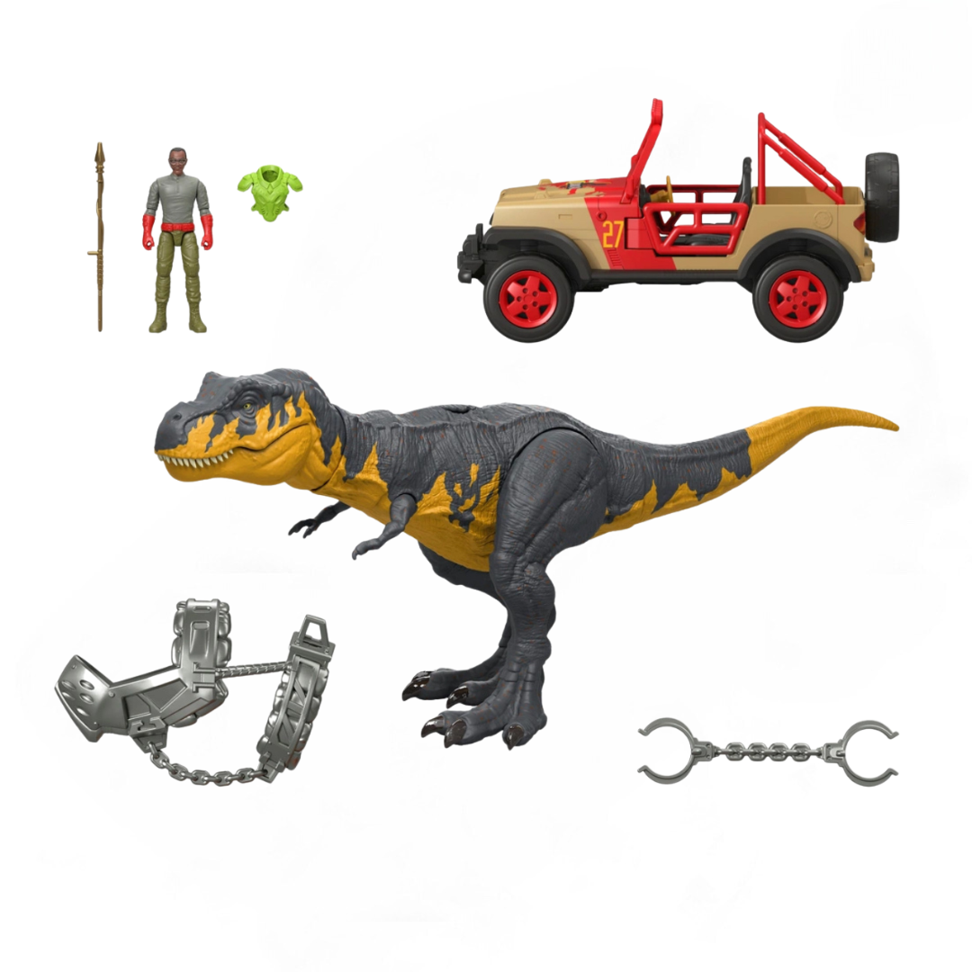 Set de Figuras Jurassic World Clásicos 1993 Set de Captura Tyrannosaurus Rex Exclusivo