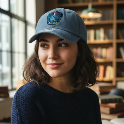 Gorra Harry Potter Ravenclaw Crest Azul Tipo Deslavada