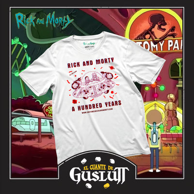 Playera Rick and Morty A Hundred Years Blanca