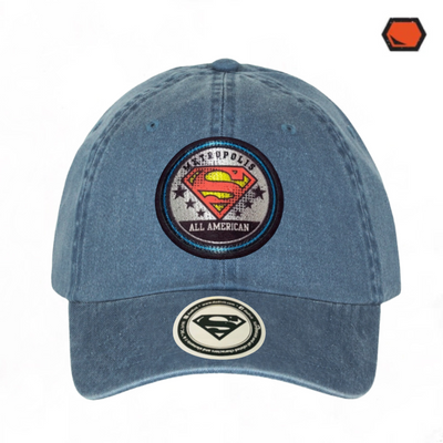 Gorra DC Comics Superman Metropolis All American Azul Tipo Deslavada