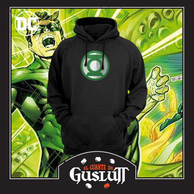 Hoodie DC Comics Green Lantern Logo Clásico Negra
