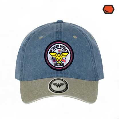 Gorra DC Comics Wonder Woman “Academy Logo” Azul-Beige Vintage
