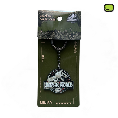 Llavero Jurassic World Logo Metálico 3D