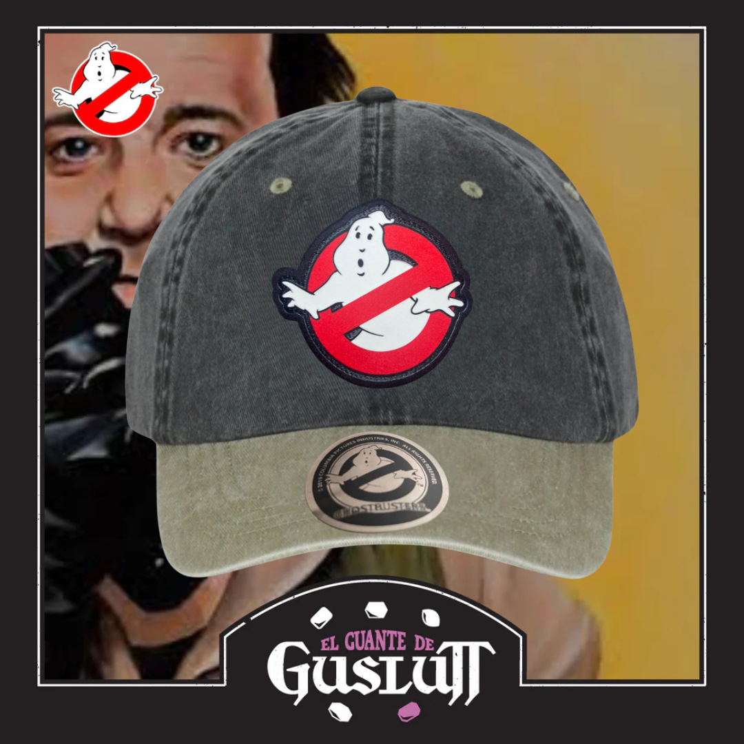 Gorra Los Cazafantasmas Logo Clásico Gris/Beige Tipo Deslavada